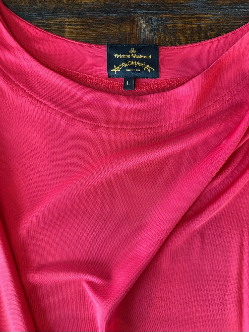 Vivienne Westwood Red Long Sleeve Maxi Draped Jersey Dress - Picture 2 of 2